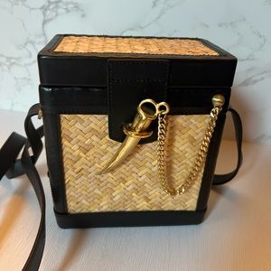 NWOT Sancia L’échelle Rattan Crossbody Bag